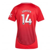 Manchester United Christian Eriksen #14 Domáci Ženy futbalový dres 2024-25 Krátky Rukáv